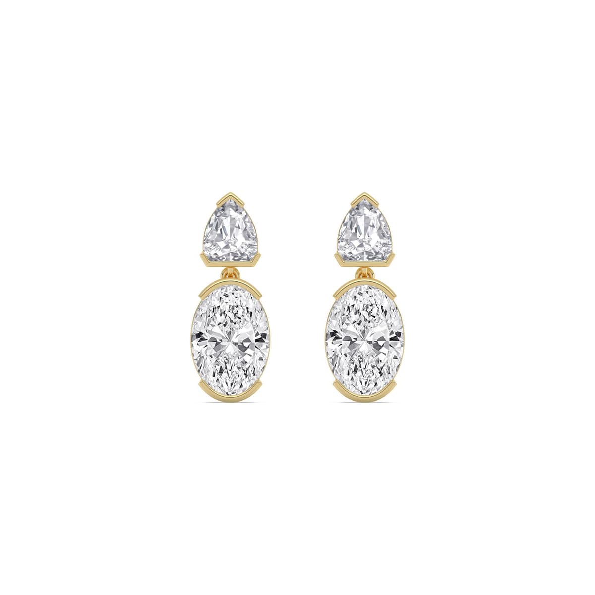 14K Yellow Gold Lab Grown Diamond EARRINGS 5.23 ctw SJE33886SHOV-5.20CT