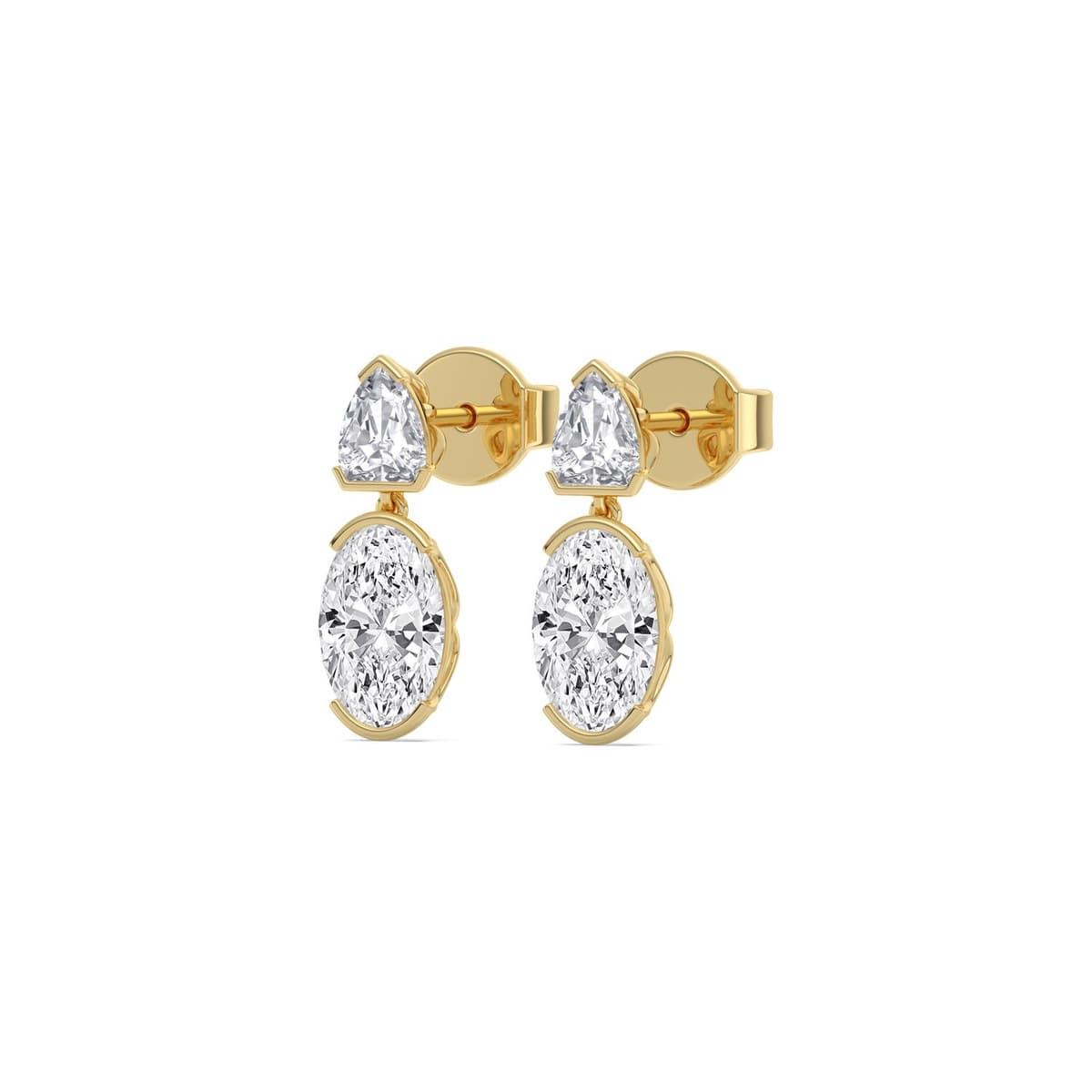 14K Yellow Gold Lab Grown Diamond EARRINGS 5.23 ctw SJE33886SHOV-5.20CT
