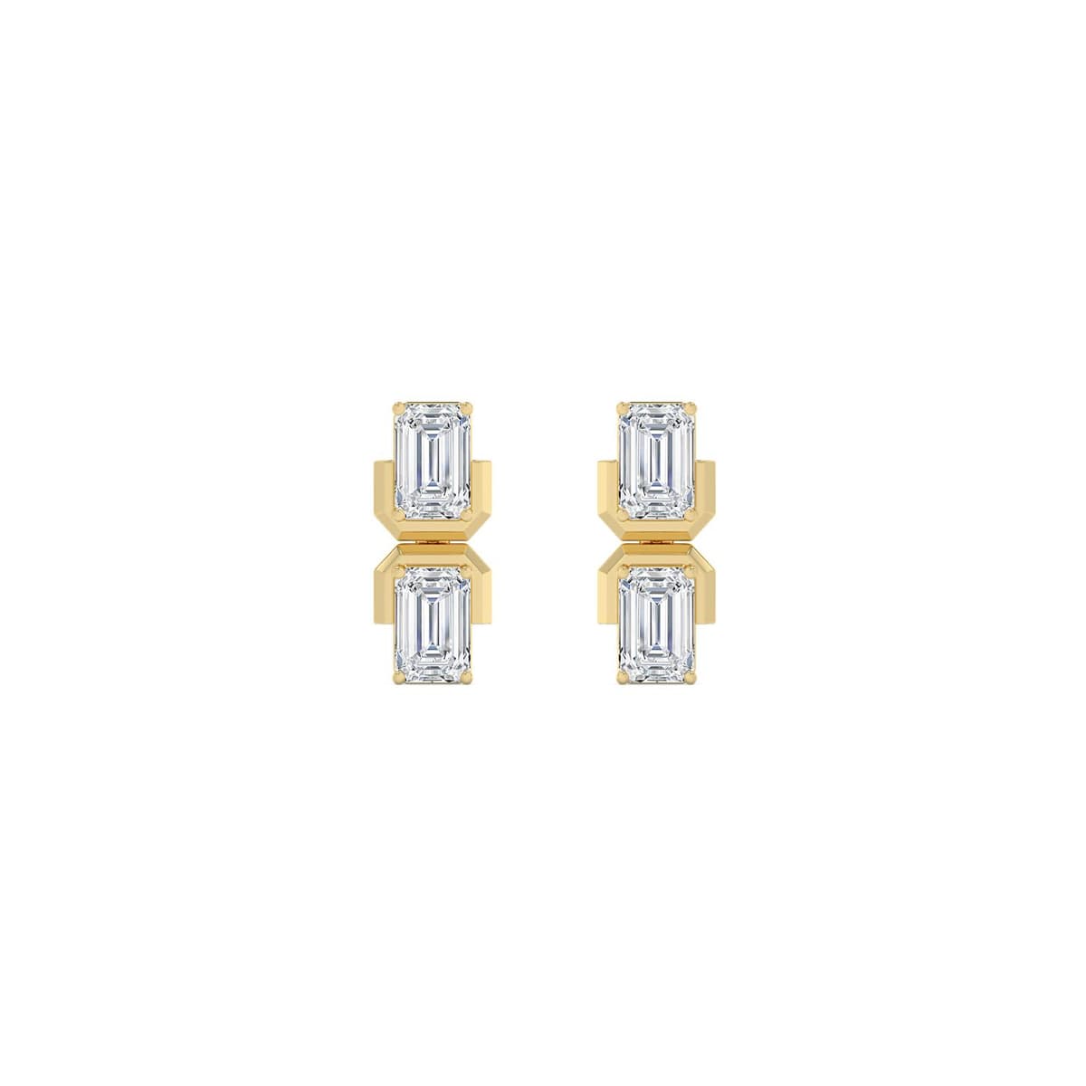 14K Yellow Gold Lab Grown Diamond EARRINGS 2.14 ctw SJE33891EM-2.10CT