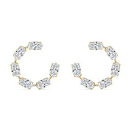 14K Yellow Gold Lab Grown Diamond EARRINGS 3.60 ctw SJE33923MOV-3.63CT