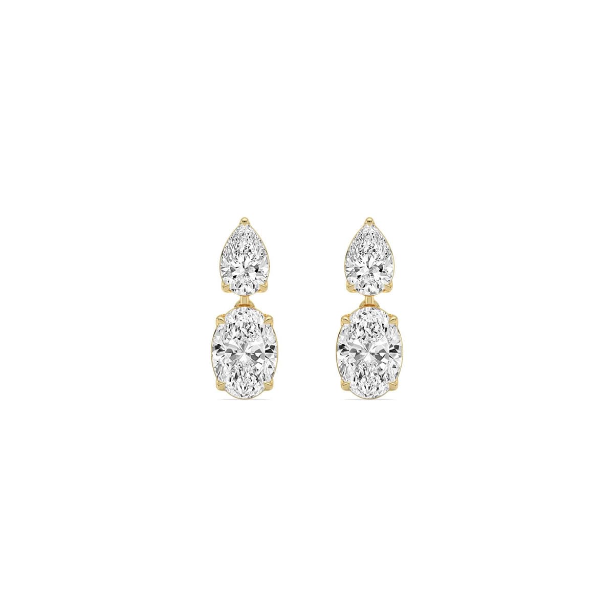 14K Yellow Gold Lab Grown Diamond EARRINGS 2.88 ctw SJE33957-2.88CT