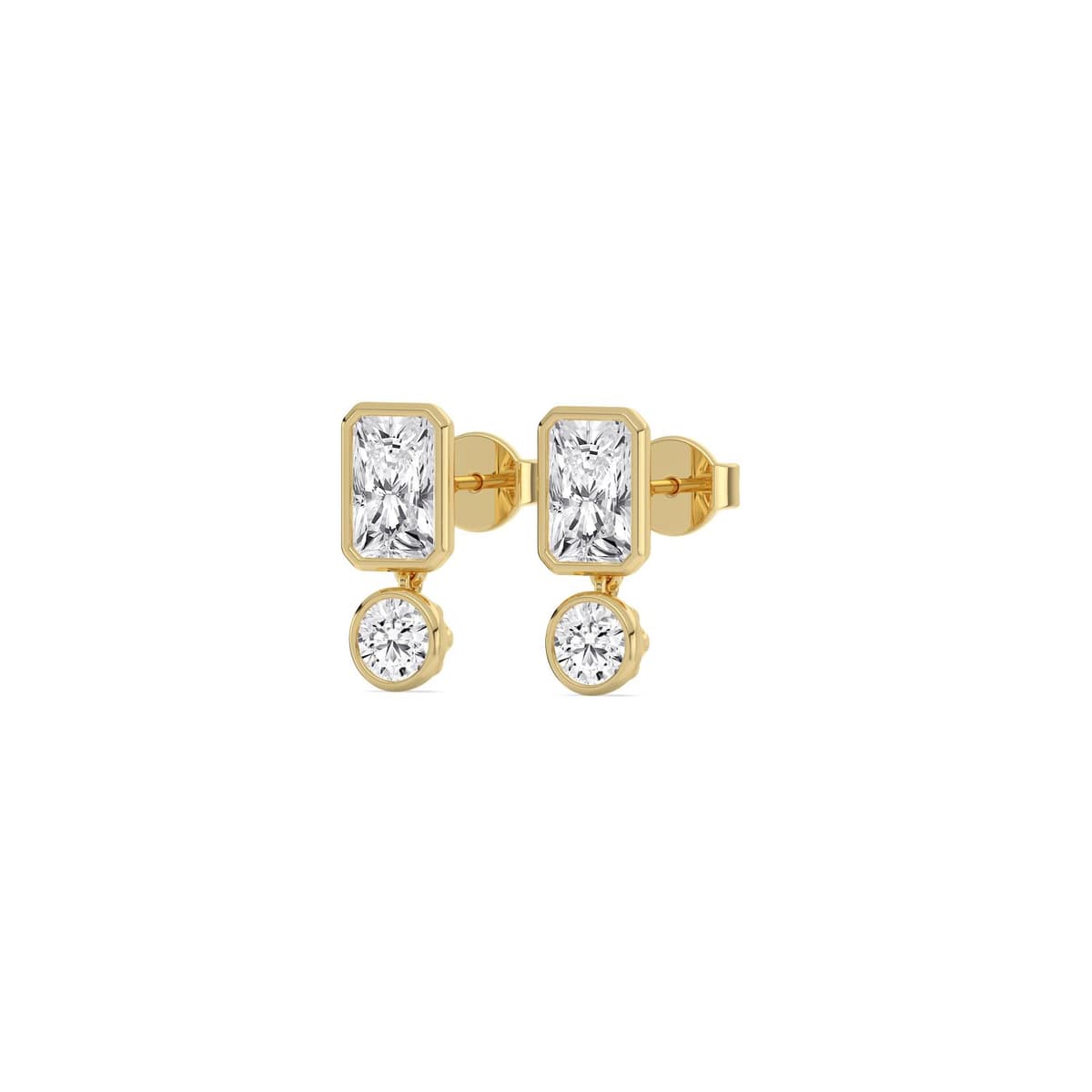 14K Yellow Gold Lab Grown Diamond EARRINGS 2.60 ctw SJE33958RDT-2.00CT