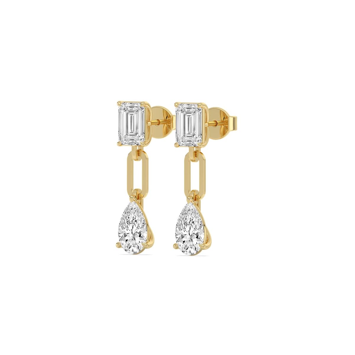 14K Yellow Gold Lab Grown Diamond EARRINGS 3.33 ctw SJE33960EMPE-3.33CT