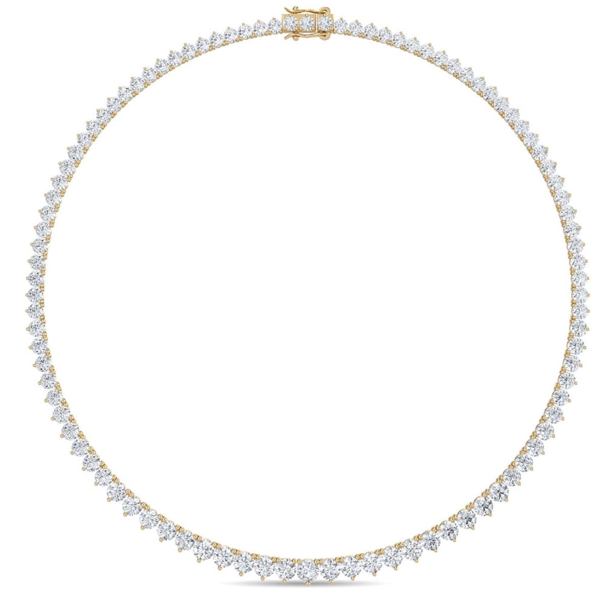 14K Yellow Gold Lab Grown Diamond NECKLACE 10.02 ctw SJN08020-10.00CT-18IN
