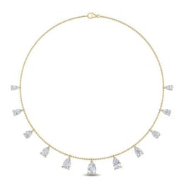 14K Yellow Gold Lab Grown Diamond NECKLACE 4.73 ctw SJN08031PE-4.33CT