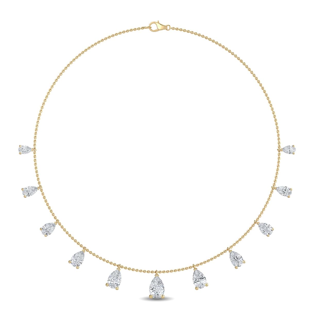 14K Yellow Gold Lab Grown Diamond NECKLACE 4.73 ctw SJN08031PE-4.33CT