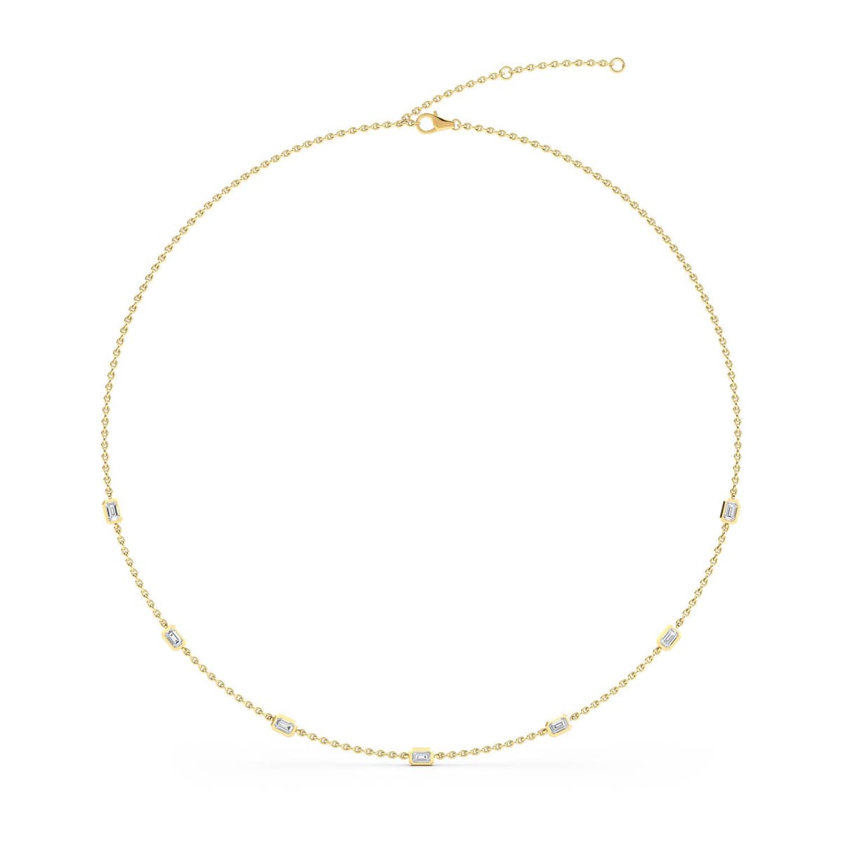 14K Yellow Gold Lab Grown Diamond NECKLACE 1.10 ctw SJN08220EM-1.00CT