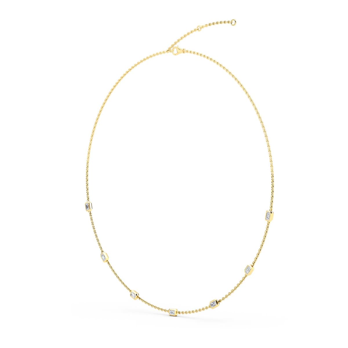 14K Yellow Gold Lab Grown Diamond NECKLACE 1.10 ctw SJN08220EM-1.00CT