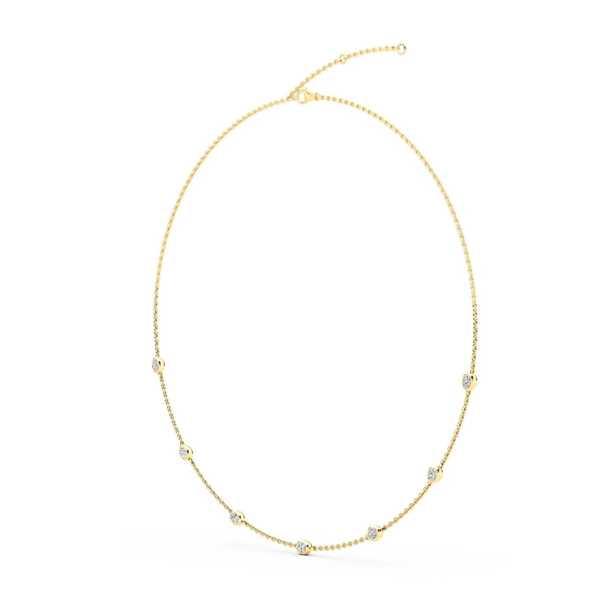 14K Yellow Gold Lab Grown Diamond NECKLACE 1.12 ctw SJN08220OV-1.00CT