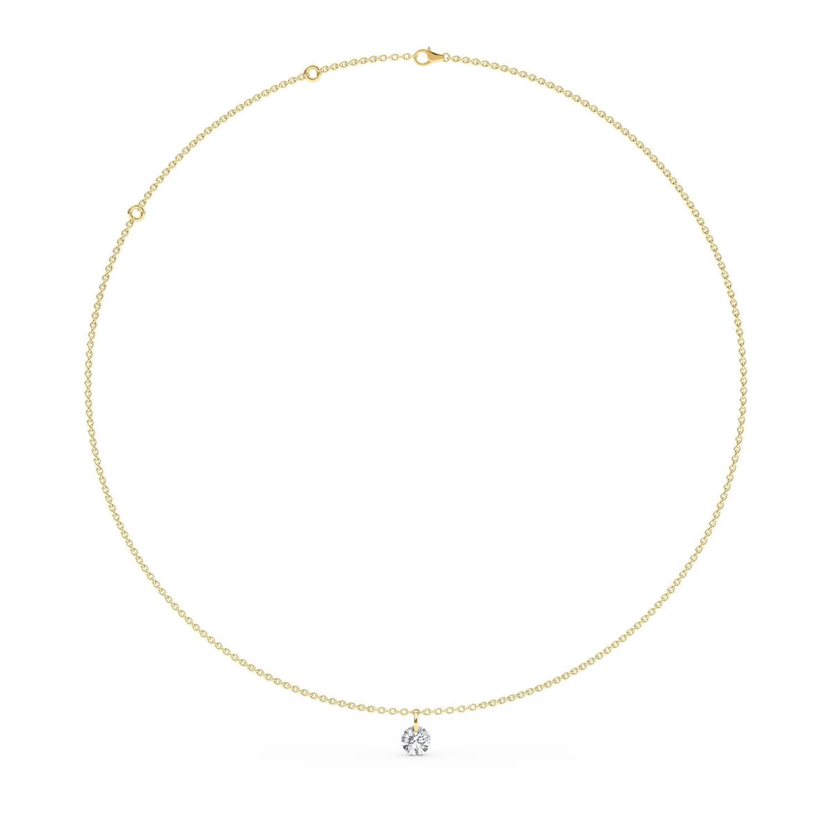 14K Yellow Gold Lab Grown Diamond NECKLACE 1.03 ctw SJN08222-1.00CT-18IN