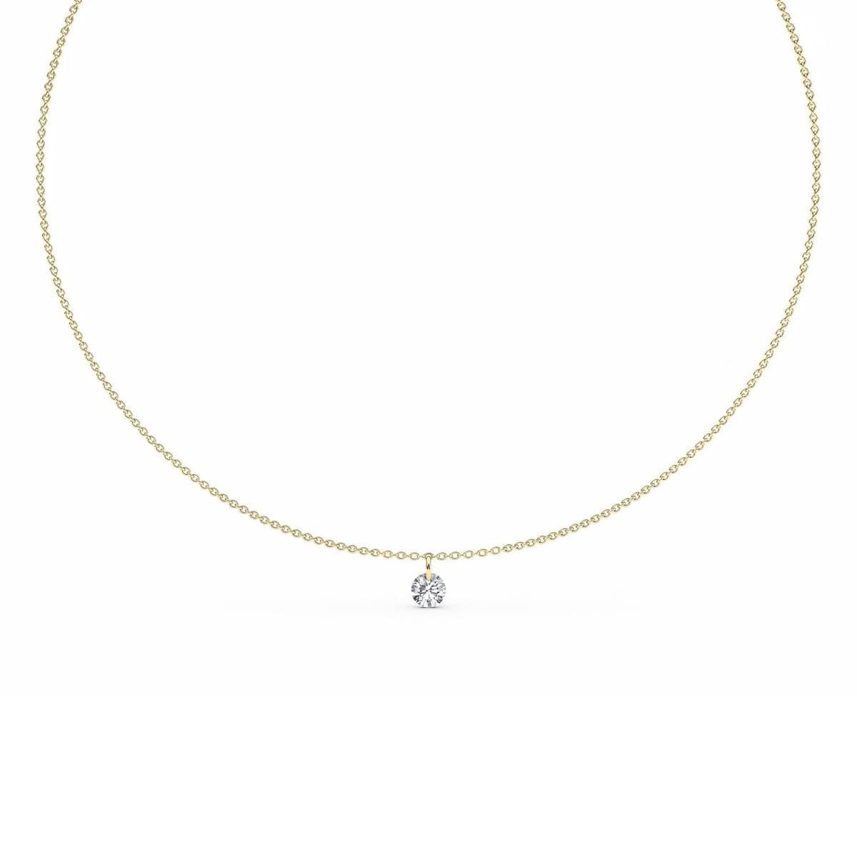 14K Yellow Gold Lab Grown Diamond NECKLACE 1.03 ctw SJN08222-1.00CT-18IN
