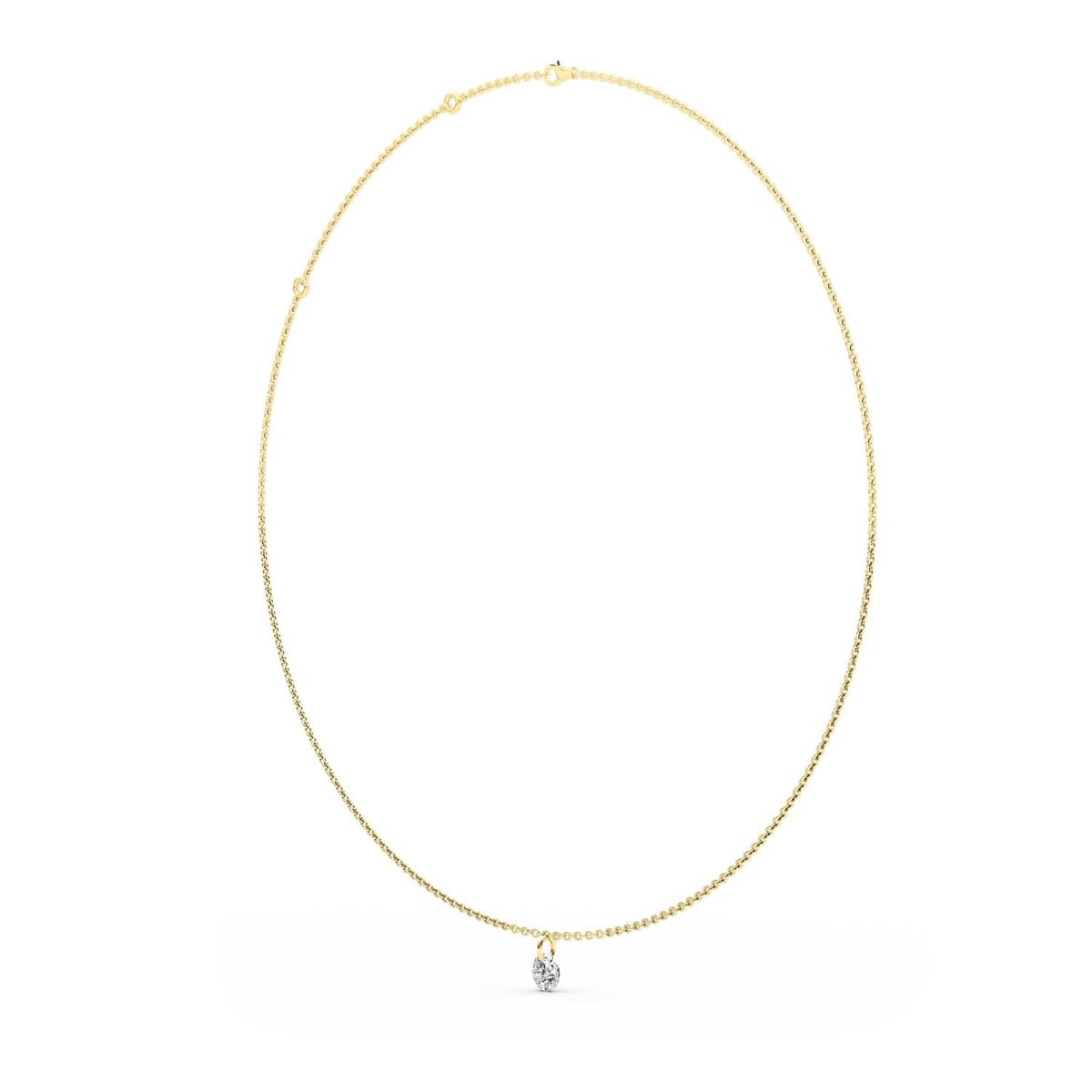 14K Yellow Gold Lab Grown Diamond NECKLACE 1.03 ctw SJN08222-1.00CT-18IN