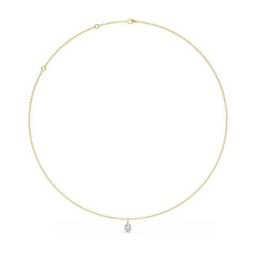 14K Yellow Gold Lab Grown Diamond NECKLACE 0.72 ctw SJN08223OV-0.75CT-18IN