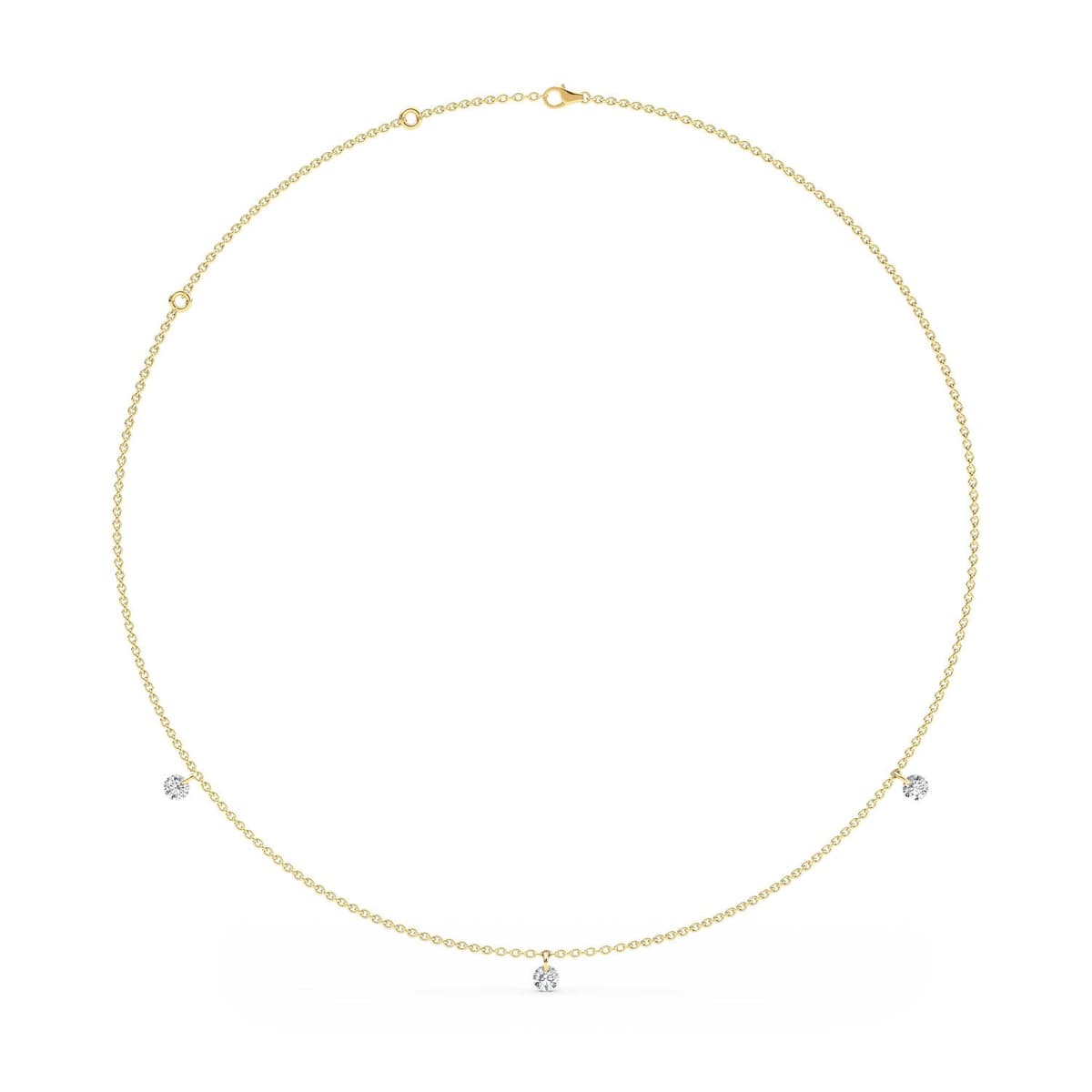 14K Yellow Gold Lab Grown Diamond NECKLACE 1.52 ctw SJN08225-1.50CT-18IN