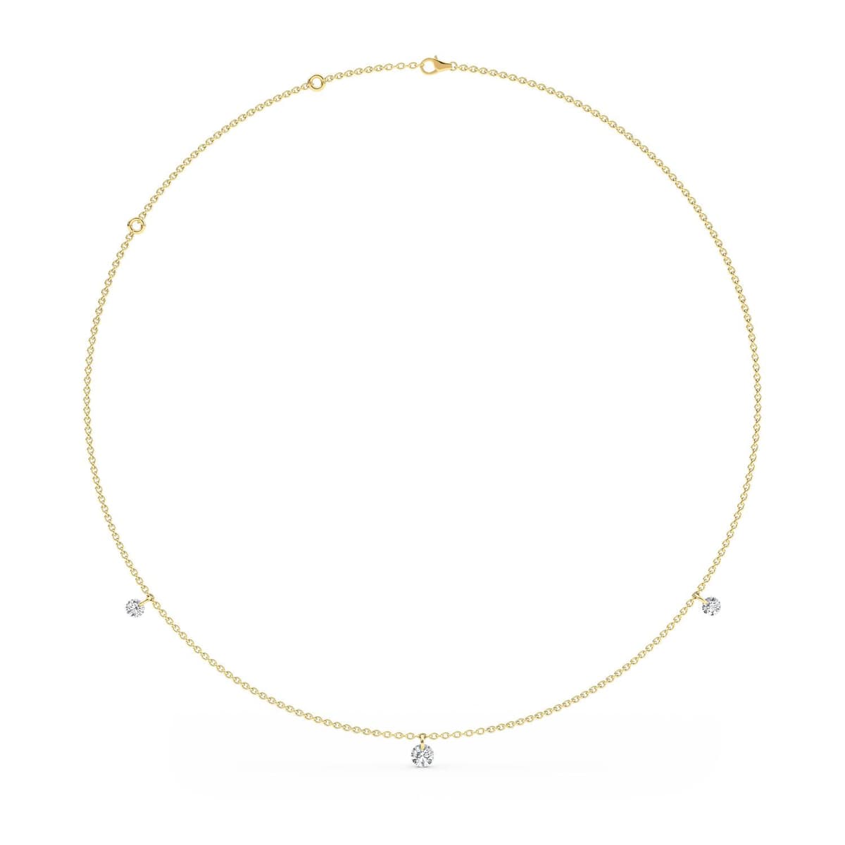 14K Yellow Gold Lab Grown Diamond NECKLACE 1.07 ctw SJN08226-1.10CT-18IN