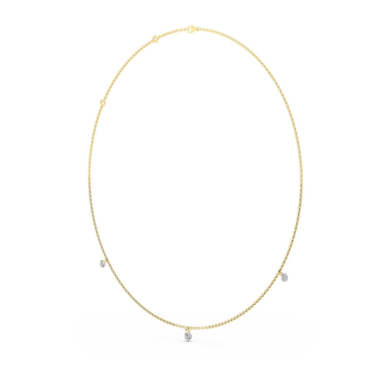 14K Yellow Gold Lab Grown Diamond NECKLACE 1.07 ctw SJN08226-1.10CT-18IN
