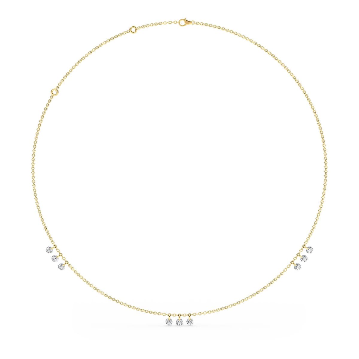 14K Yellow Gold Lab Grown Diamond NECKLACE 2.87 ctw SJN08227-2.83CT-18IN