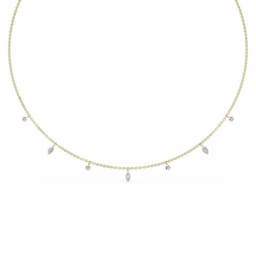14K Yellow Gold Lab Grown Diamond NECKLACE 1.02 ctw SJN08228MS-1.00CT-18IN