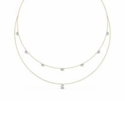 14K Yellow Gold Lab Grown Diamond NECKLACE 2.36 ctw SJN08231-2.15CT-18IN