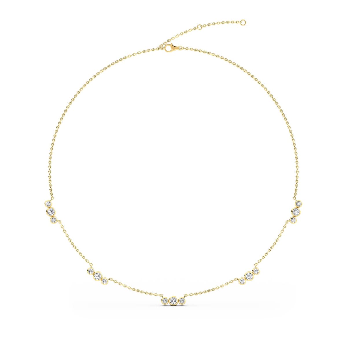 14K Yellow Gold Lab Grown Diamond NECKLACE 2.27 ctw SJN08237-2.20CT-18IN