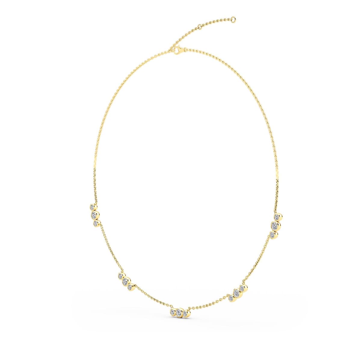 14K Yellow Gold Lab Grown Diamond NECKLACE 2.27 ctw SJN08237-2.20CT-18IN