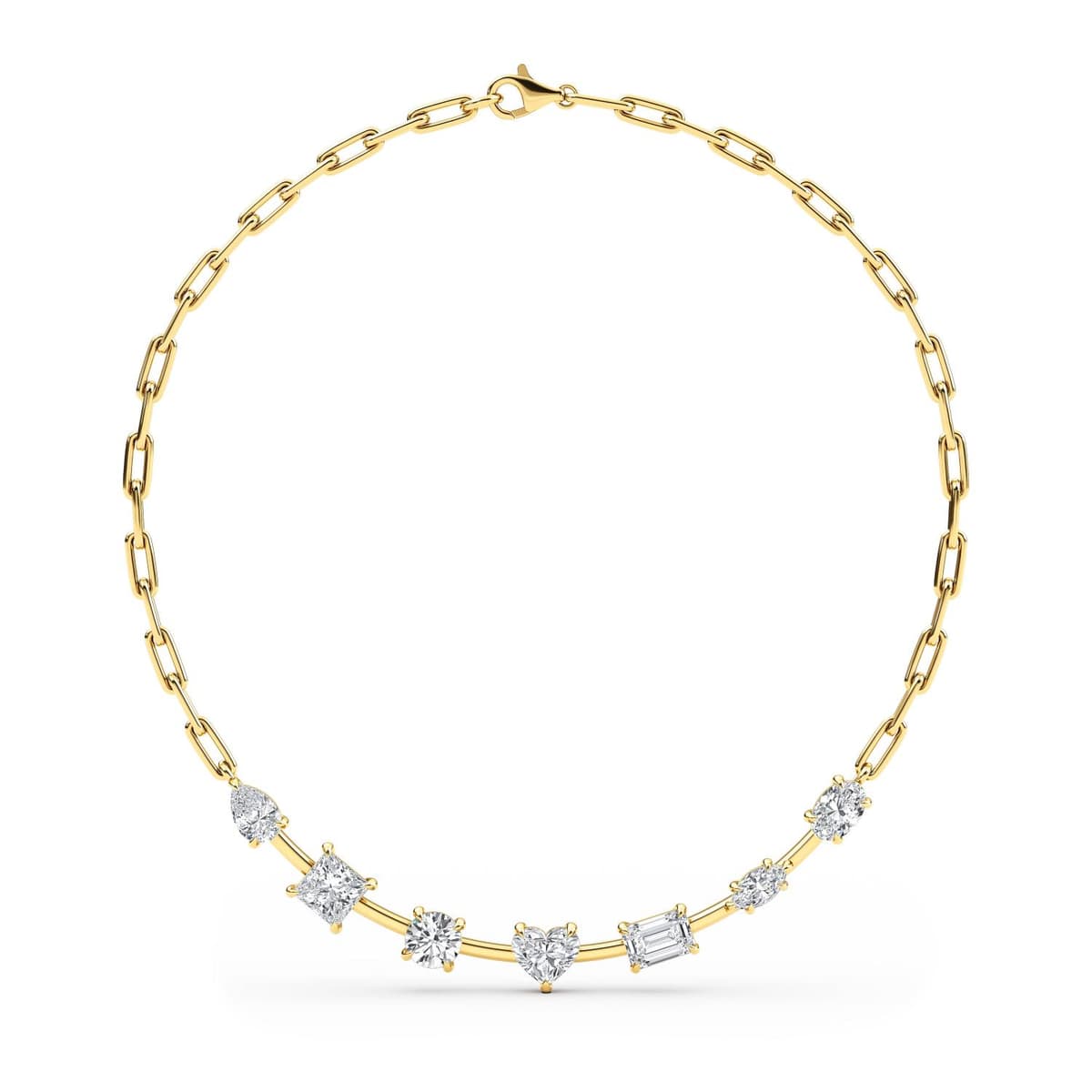 14K Yellow Gold Lab Grown Diamond NECKLACE 3.45 ctw SJN08241-3.50CT-18IN