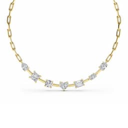14K Yellow Gold Lab Grown Diamond NECKLACE 3.45 ctw SJN08241-3.50CT-18IN