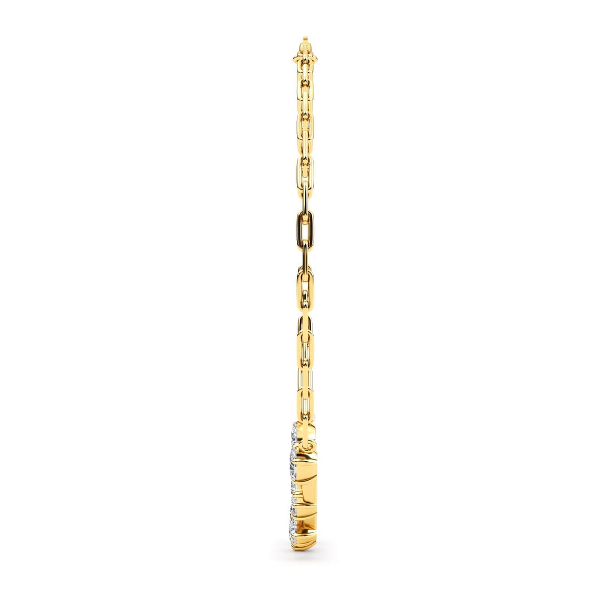 14K Yellow Gold Lab Grown Diamond NECKLACE 3.45 ctw SJN08241-3.50CT-18IN