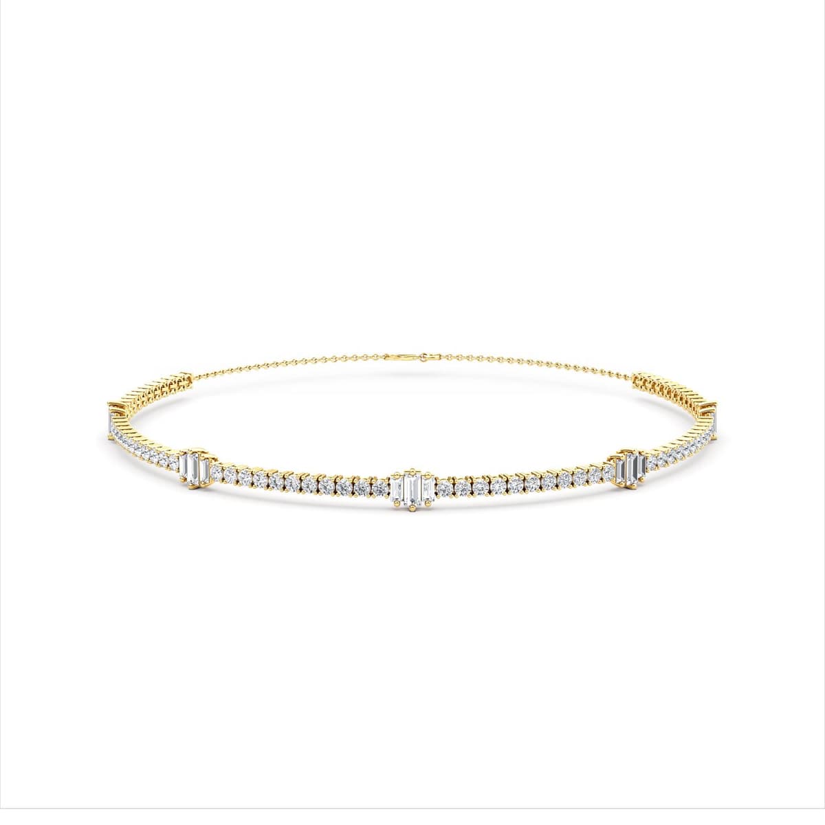 14K Yellow Gold Lab Grown Diamond NECKLACE 10.96 ctw SJN08252-11.00CT-14IN