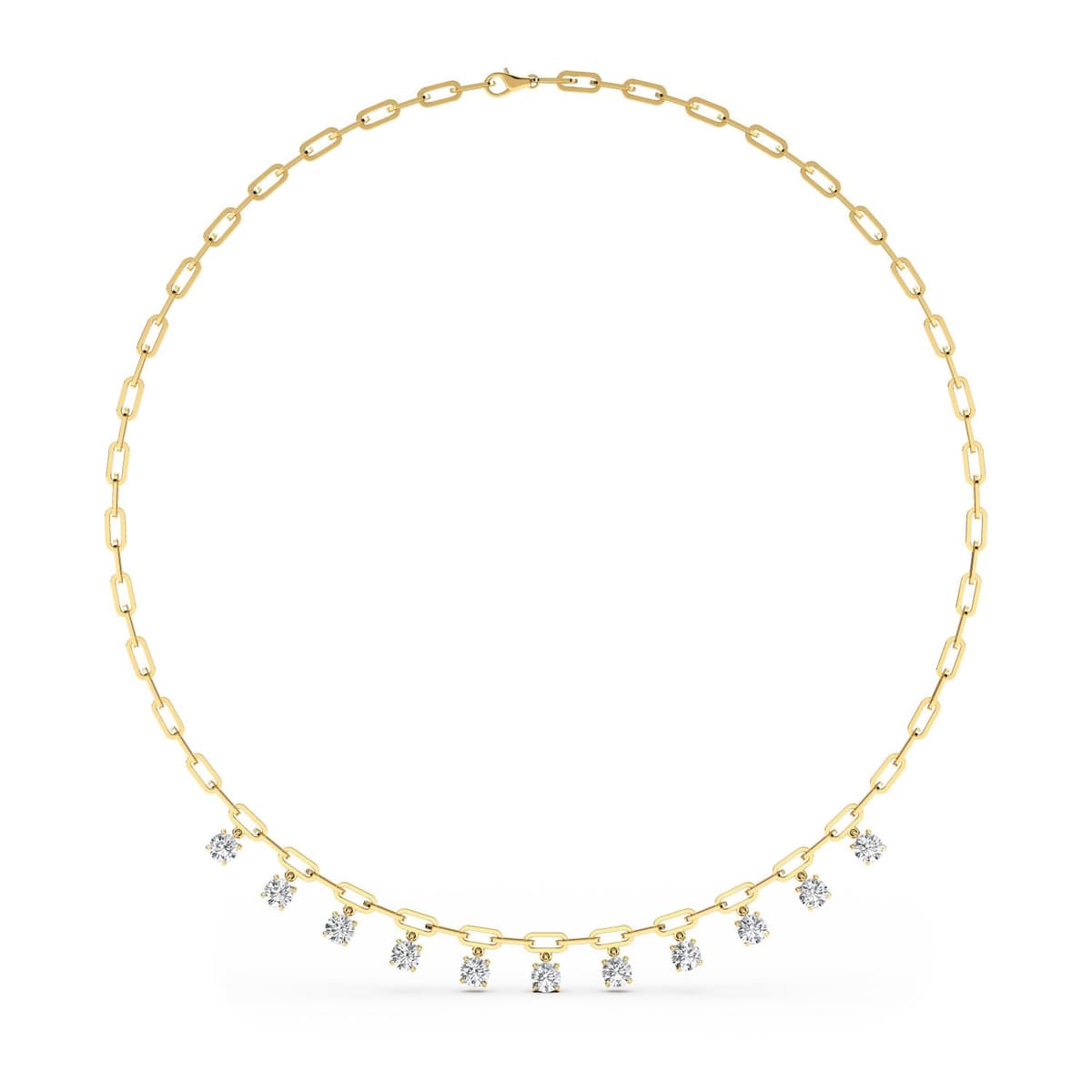 14K Yellow Gold Lab Grown Diamond NECKLACE 4.40 ctw SJN08256-4.38CT-18IN