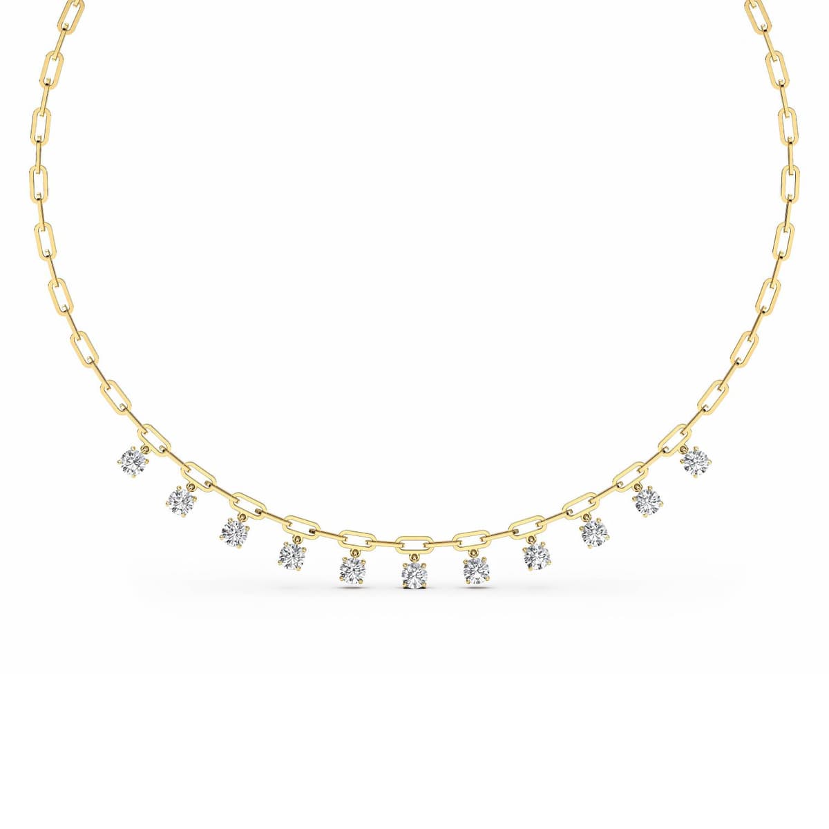 14K Yellow Gold Lab Grown Diamond NECKLACE 4.40 ctw SJN08256-4.38CT-18IN