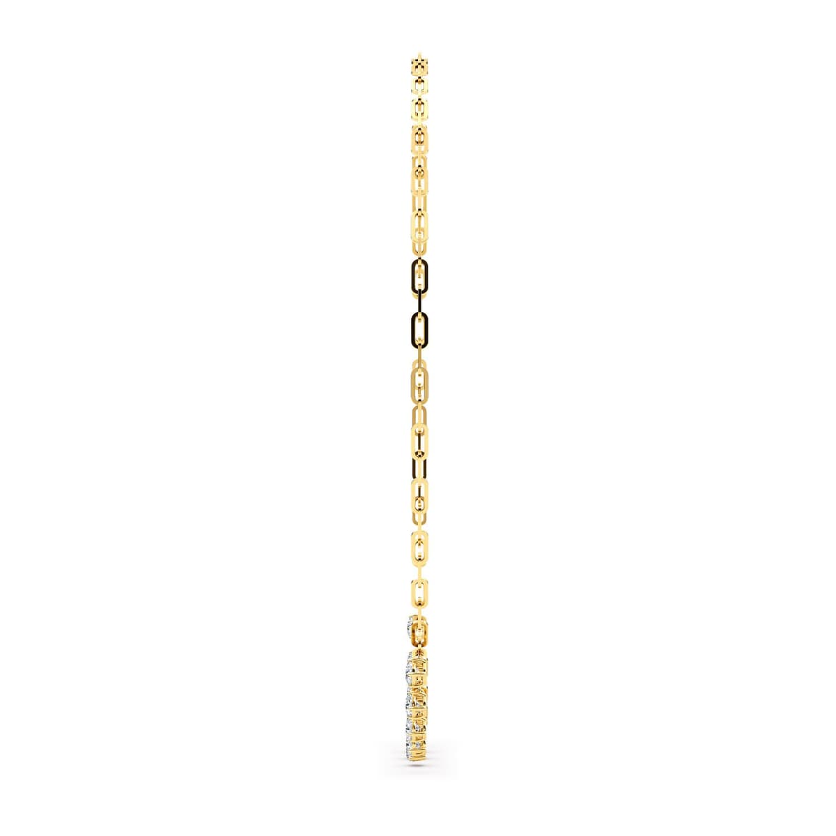 14K Yellow Gold Lab Grown Diamond NECKLACE 4.40 ctw SJN08256-4.38CT-18IN