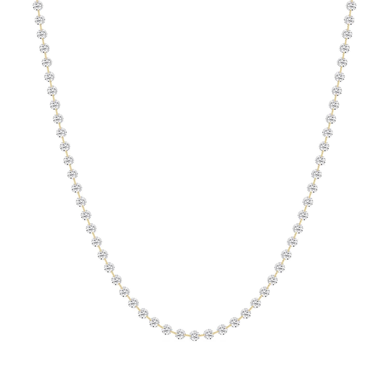 14K Yellow Gold Lab Grown Diamond NECKLACE 17.87 ctw SJN08300-15.00CT-18IN