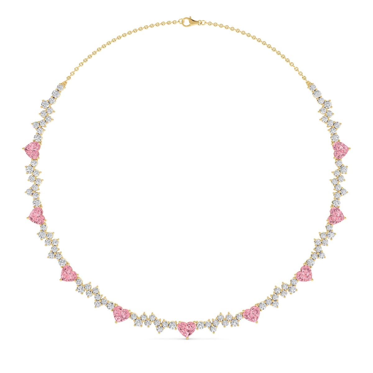 14K Yellow Gold Lab Grown Diamond NECKLACE 17.27 ctw SJN08315-17.25CT-14IN