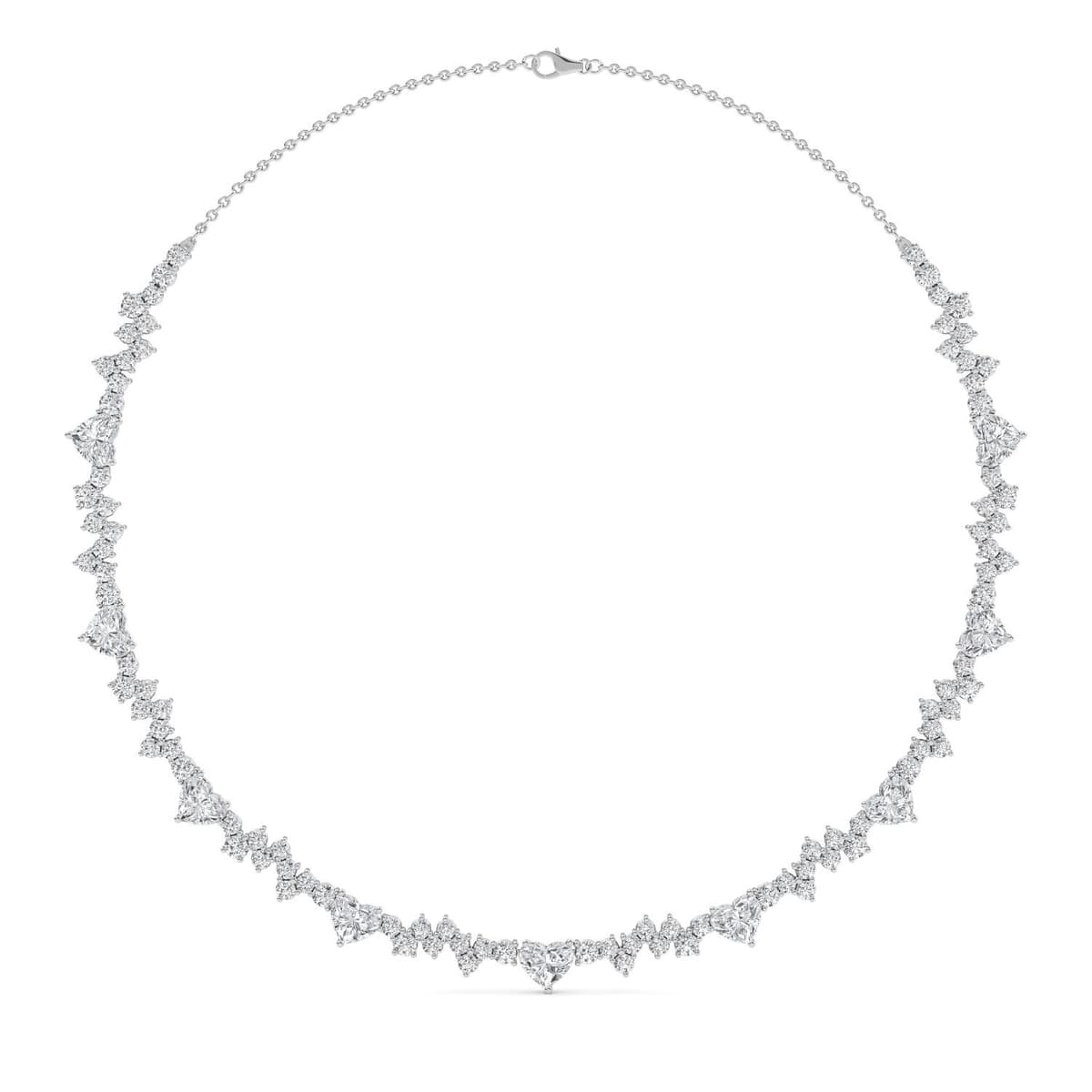 14K White Gold Lab Grown Diamond NECKLACE 17.27 ctw SJN08315_P-17.25CT-14IN