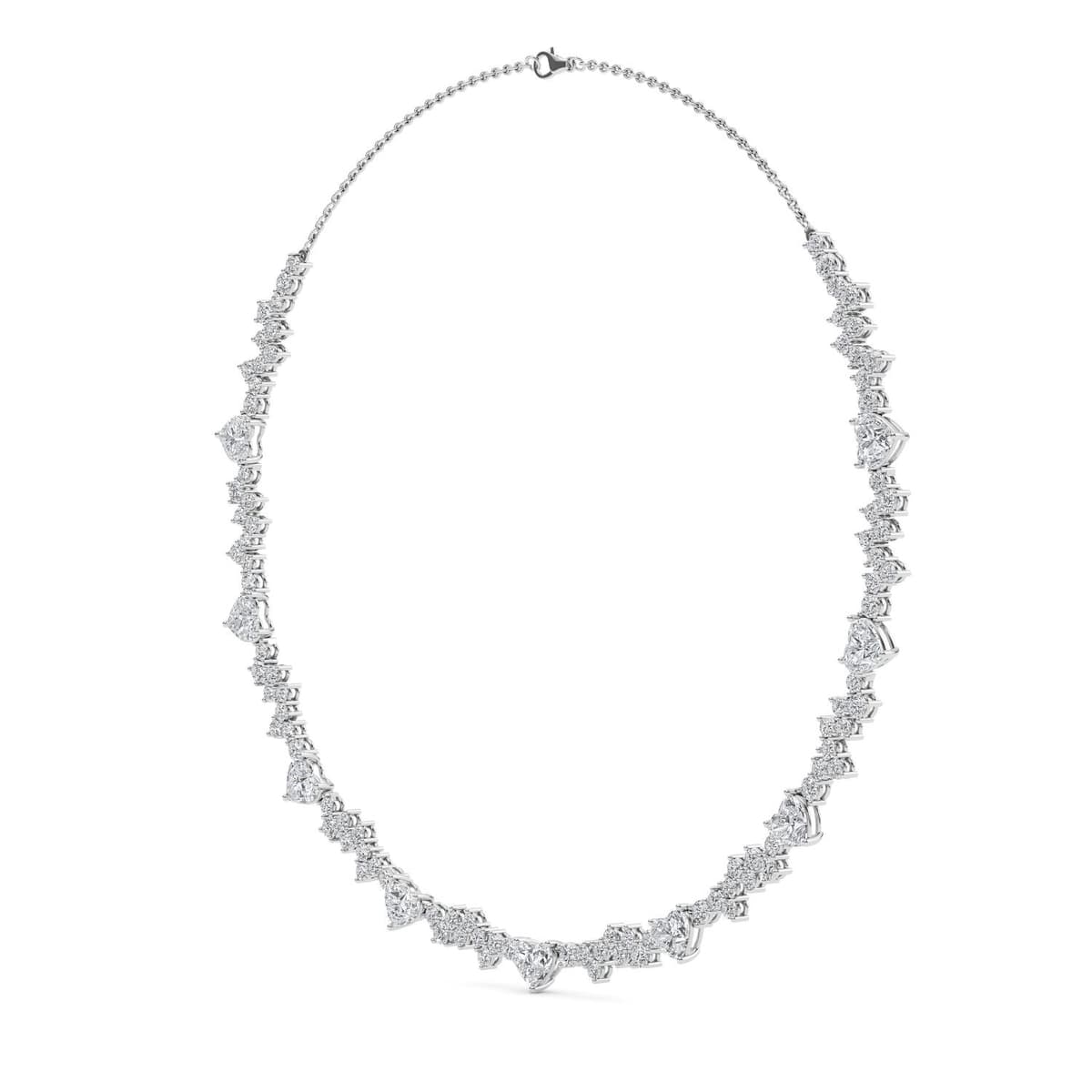 14K White Gold Lab Grown Diamond NECKLACE 17.27 ctw SJN08315_P-17.25CT-14IN