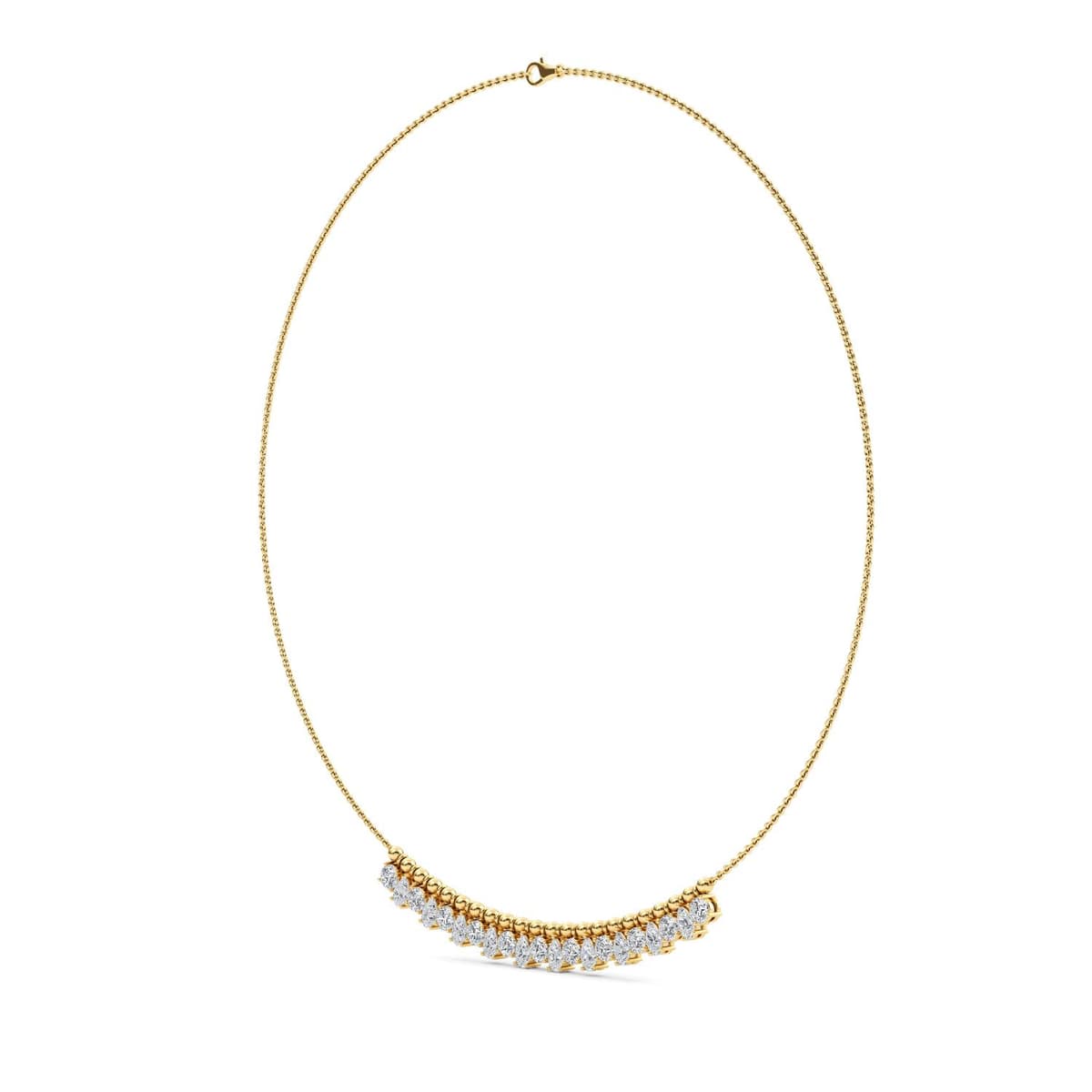 14K Yellow Gold Lab Grown Diamond NECKLACE 4.05 ctw SJN08319-4.00CT