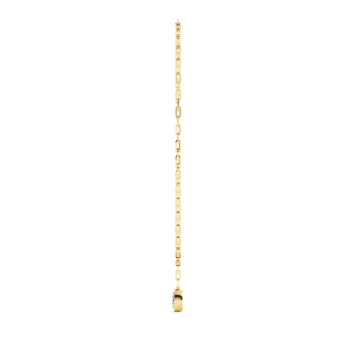 14K Yellow Gold Lab Grown Diamond NECKLACE 5.00 ctw SJN08322OV-5.00CT-18IN