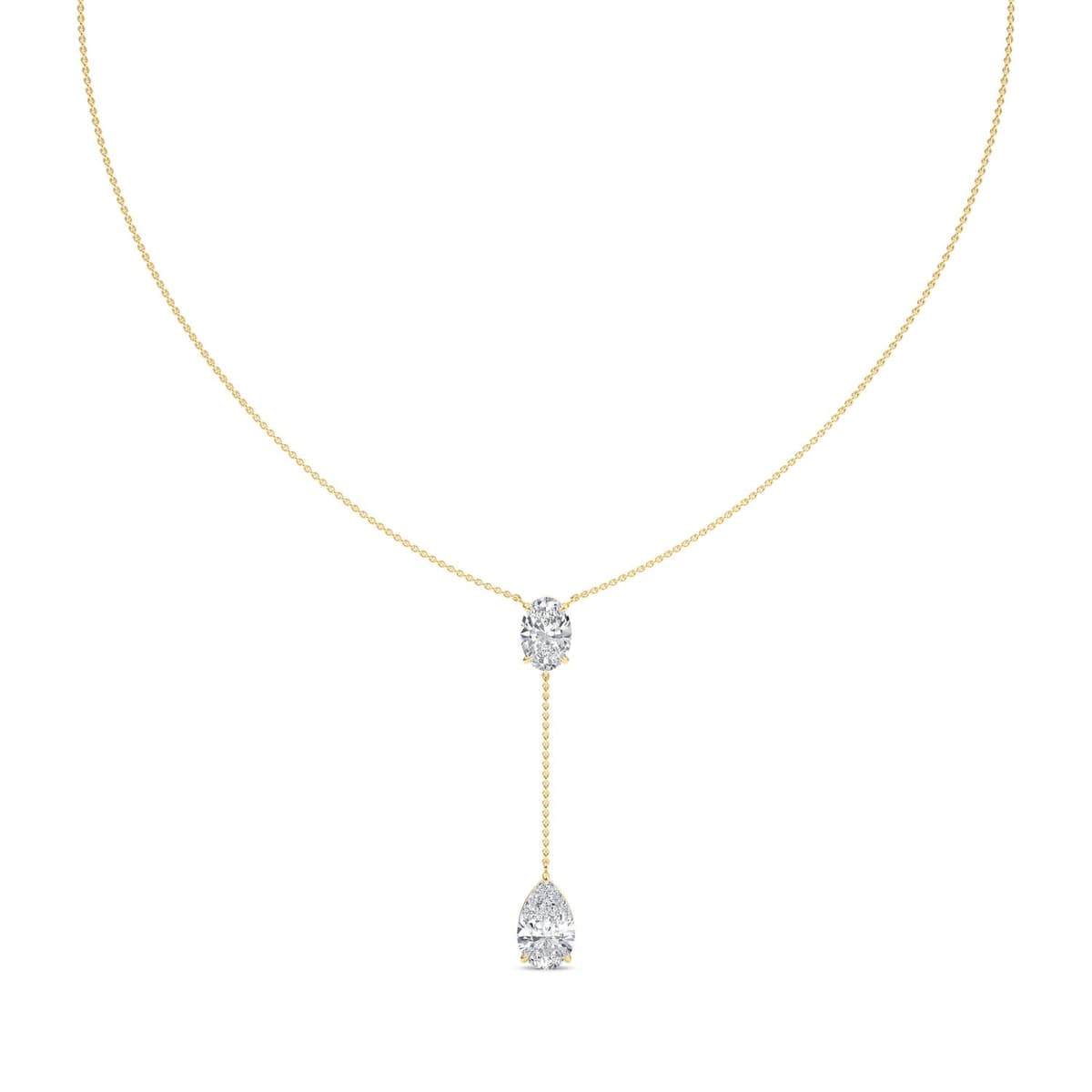 14K Yellow Gold Lab Grown Diamond NECKLACE 5.10 ctw SJN08332-5.00CT-16IN