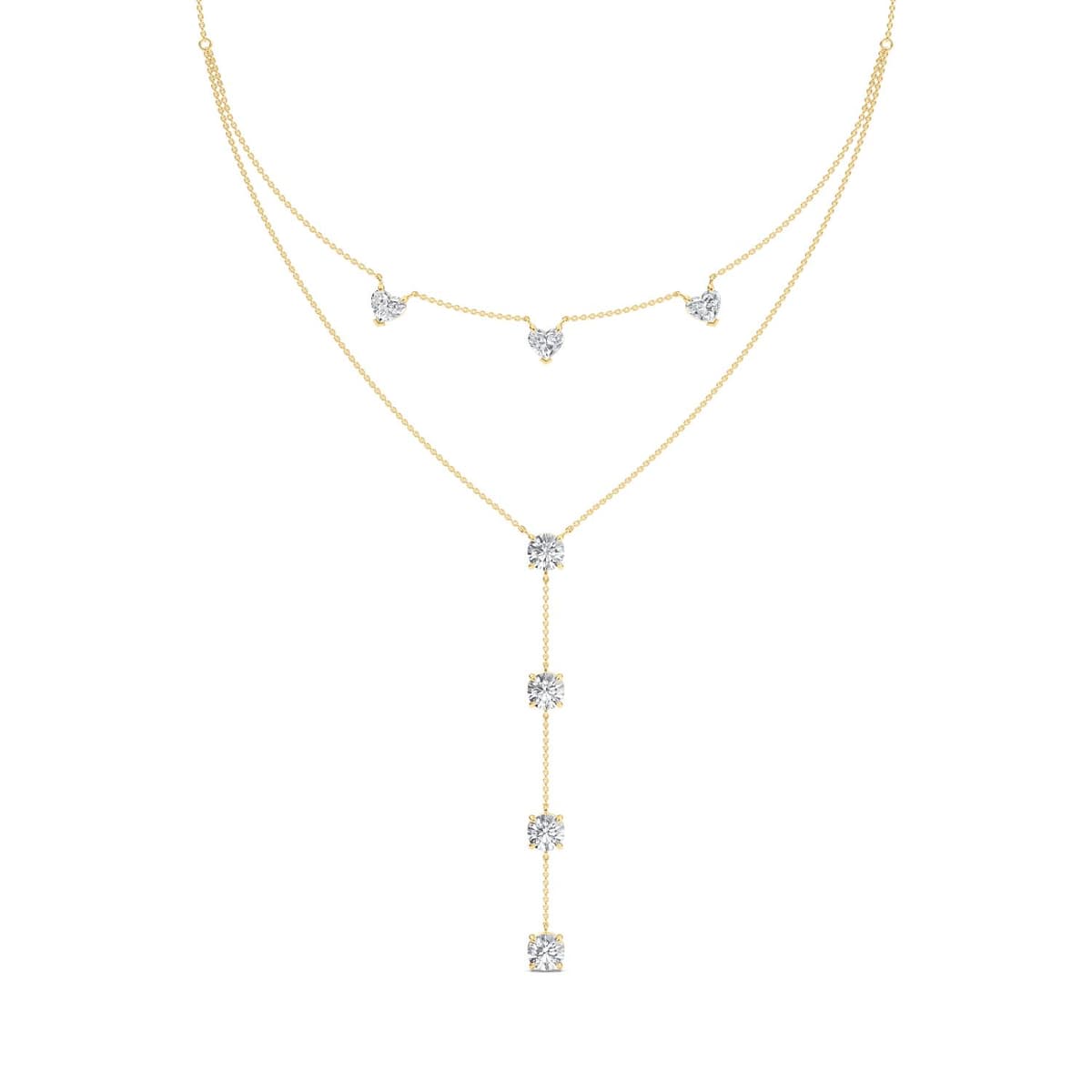 14K Yellow Gold Lab Grown Diamond NECKLACE 6.32 ctw SJN08334-6.33CT-16IN