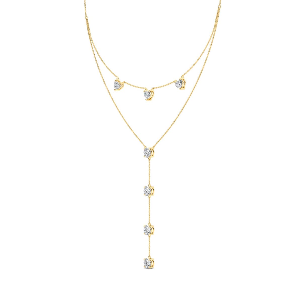 14K Yellow Gold Lab Grown Diamond NECKLACE 6.32 ctw SJN08334-6.33CT-16IN