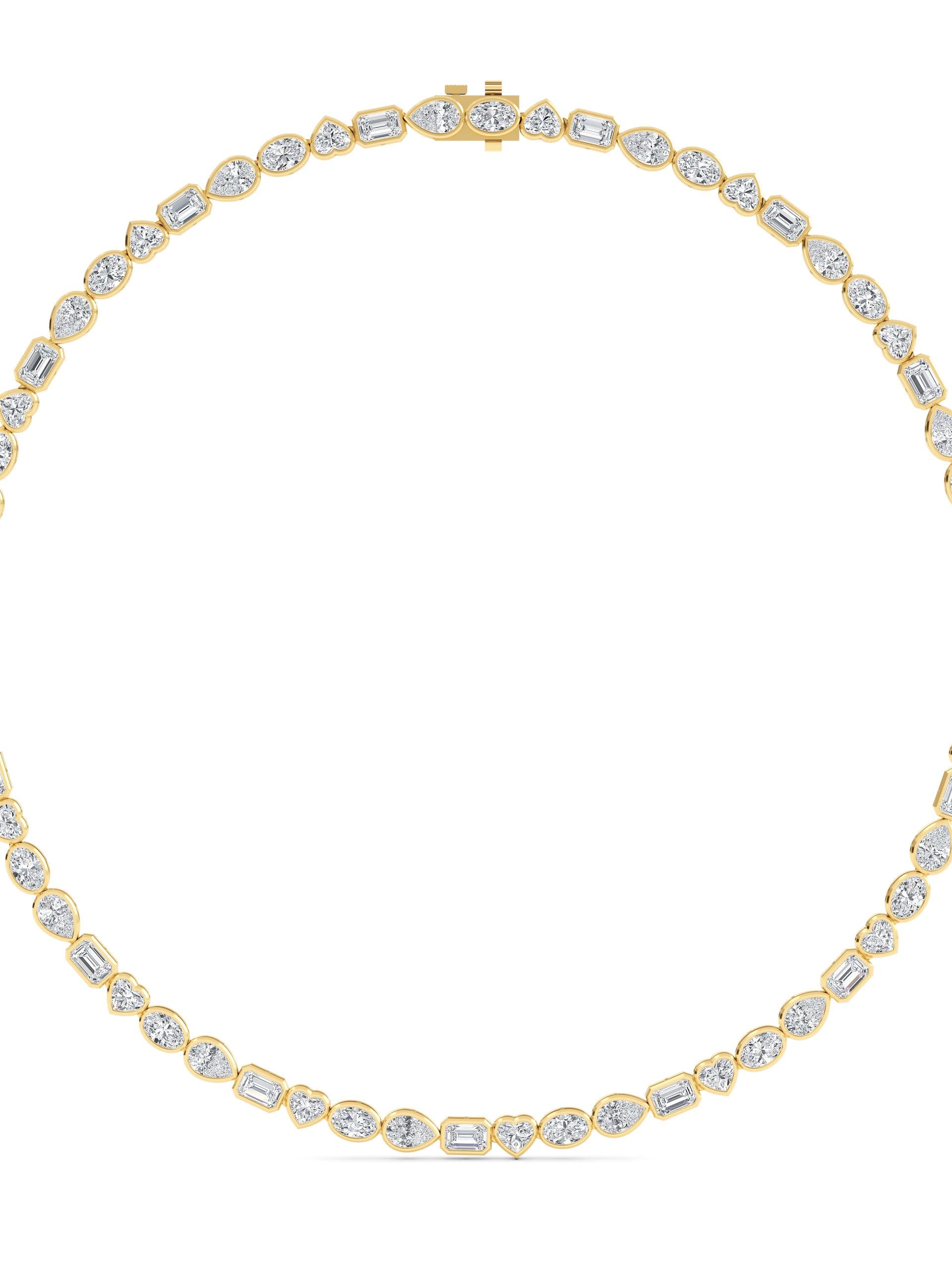 14K Yellow Gold Lab Grown Diamond Necklace 24.54 ctw SJN08350MS-23.88CT-16IN