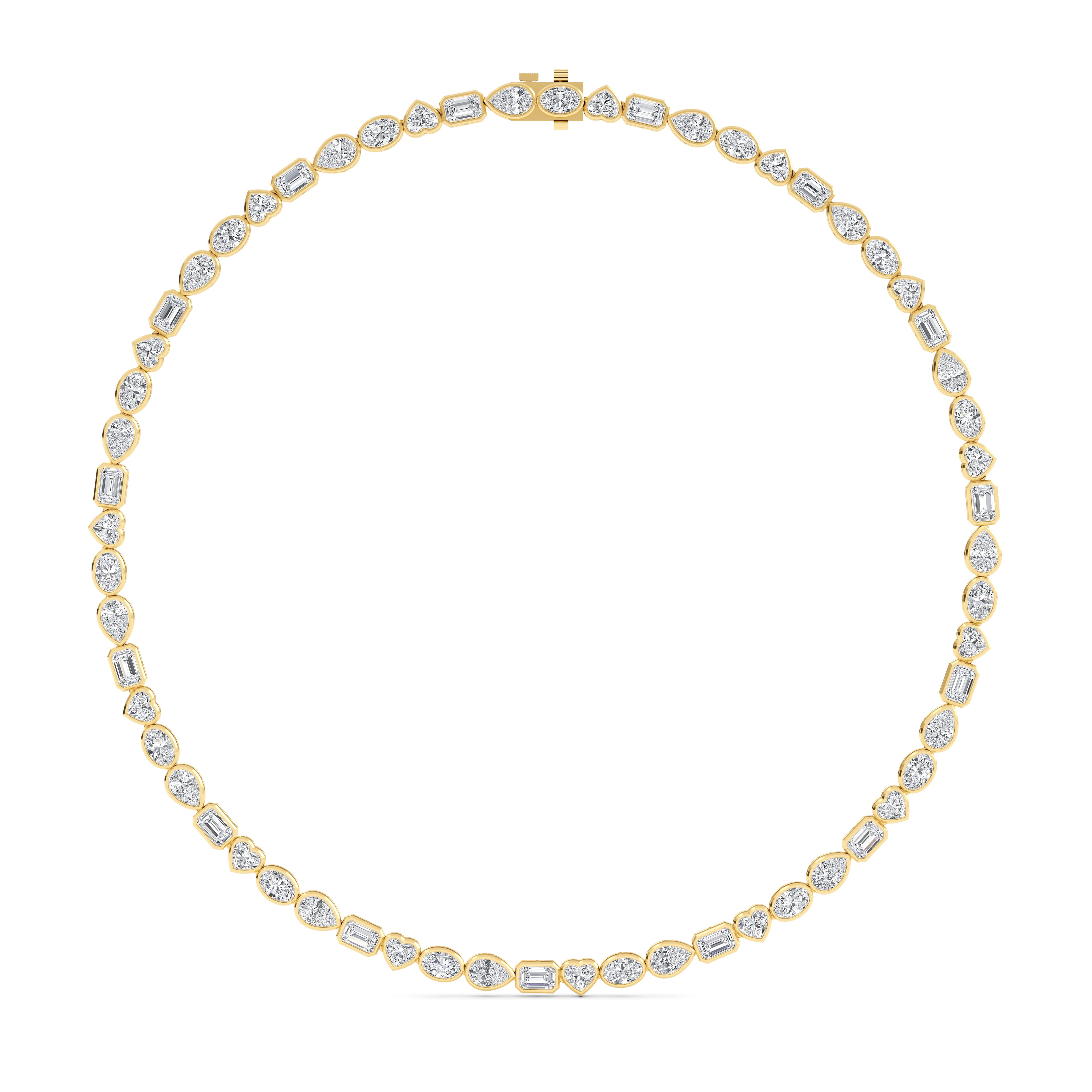 14K Yellow Gold Lab Grown Diamond Necklace 24.54 ctw SJN08350MS-23.88CT-16IN
