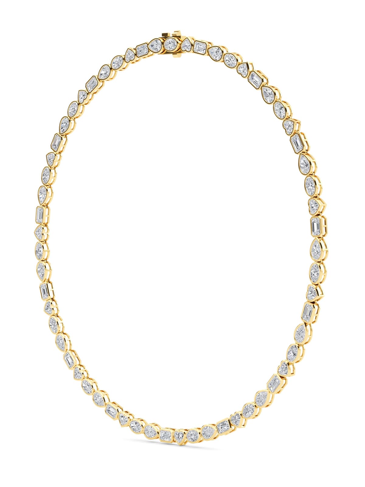 14K Yellow Gold Lab Grown Diamond Necklace 24.54 ctw SJN08350MS-23.88CT-16IN