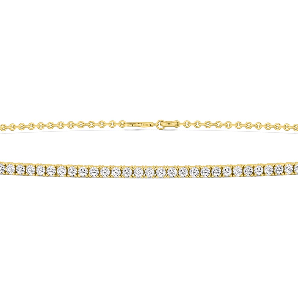 14K Yellow Gold Lab Grown Diamond NECKLACE 9.52 ctw SJN08364-9.50CT-14IN