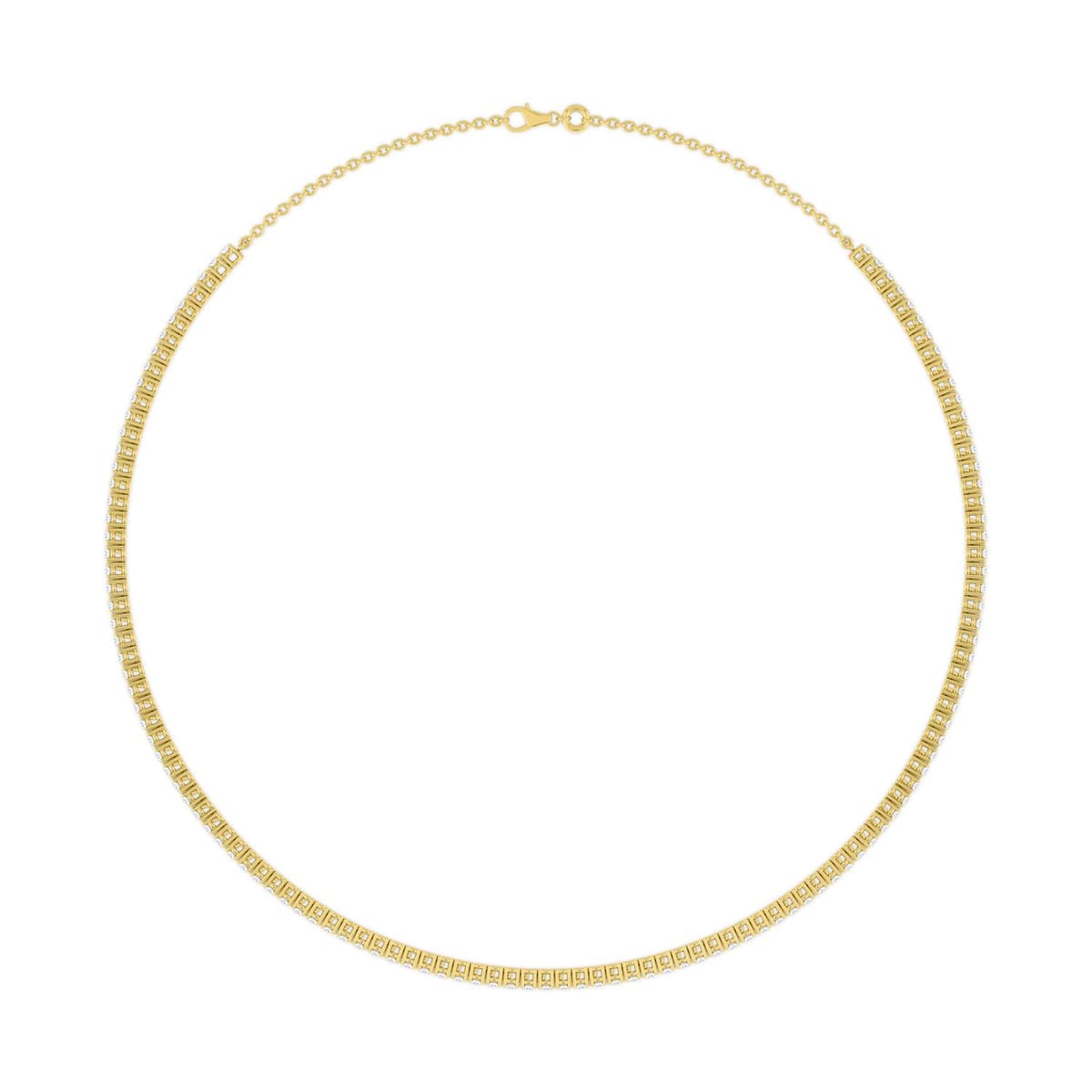 14K Yellow Gold Lab Grown Diamond NECKLACE 9.52 ctw SJN08364-9.50CT-14IN