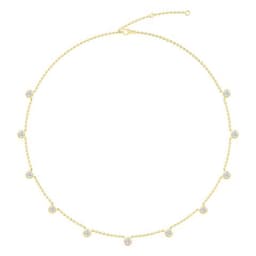 14K Yellow Gold Lab Grown Diamond NECKLACE 3.43 ctw SJN08464-3.50CT-16IN