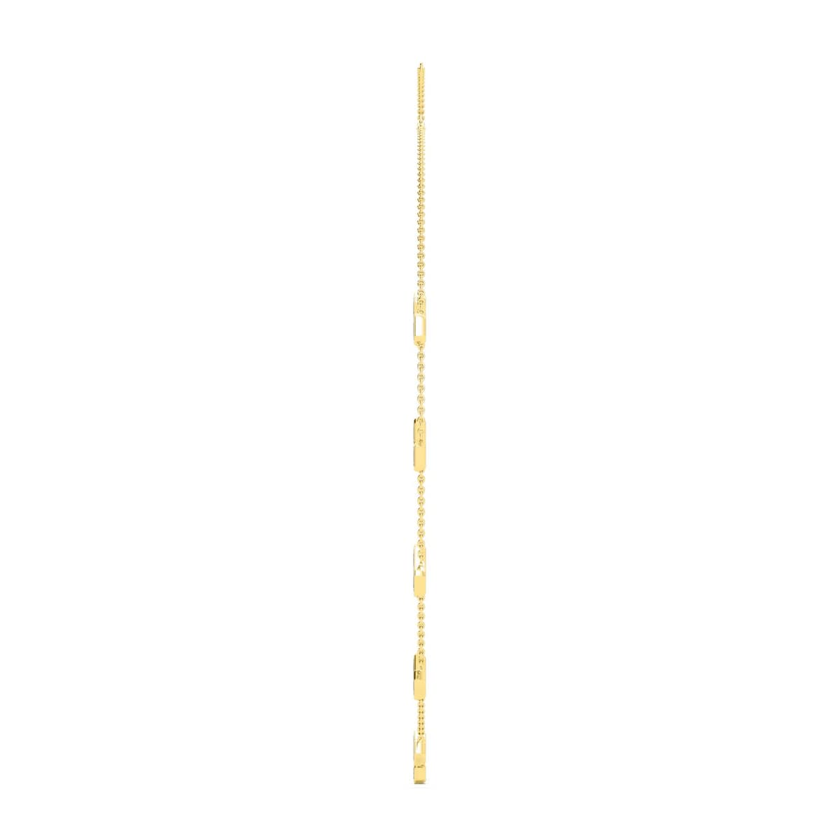 14K Yellow Gold Lab Grown Diamond NECKLACE 3.41 ctw SJN08464EM-3.50CT-16IN