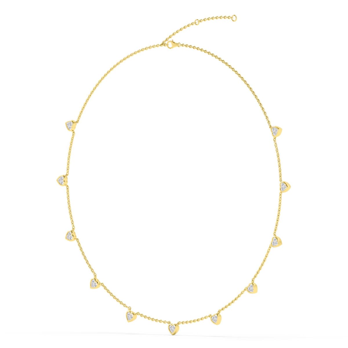 14K Yellow Gold Lab Grown Diamond NECKLACE 3.30 ctw SJN08464HT-3.33CT-16IN