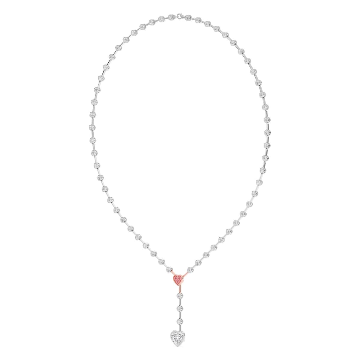 14K Rose & White Gold Lab Grown Diamond NECKLACE 8.90 ctw SJN08486-9.00CT-18IN